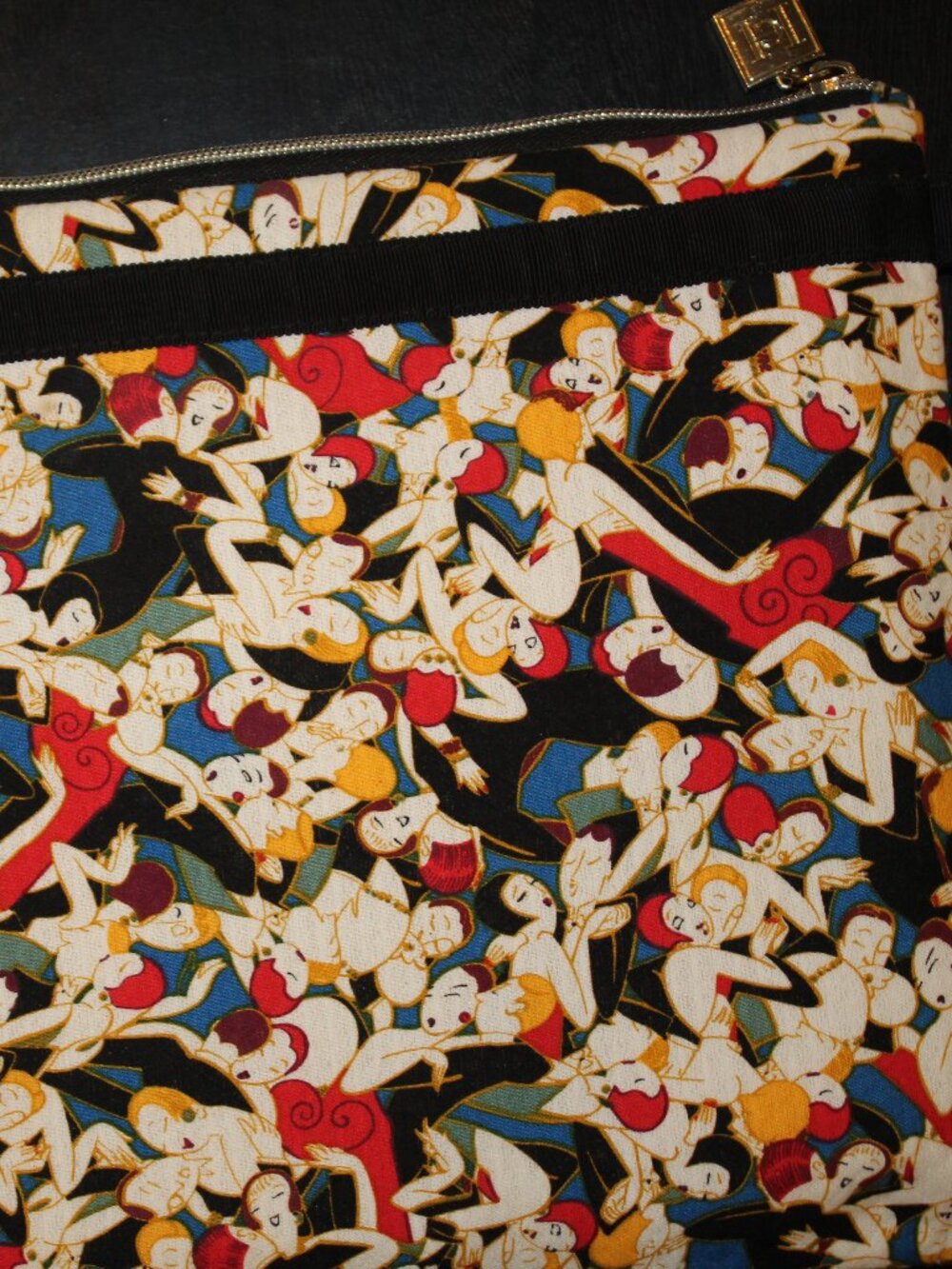 Carolina Herrera x Neiman Marcus Padded Zipper Travel Cosmetic Laptop Pouch Bag